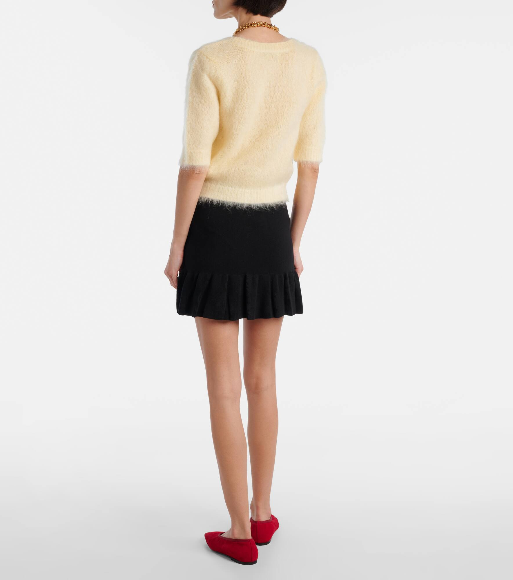 Embroidered mohair-blend sweater - 3