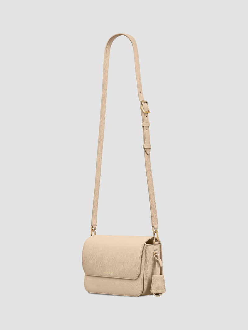Women's Medium Leather Flap Shoulder Bag - Saharan 4