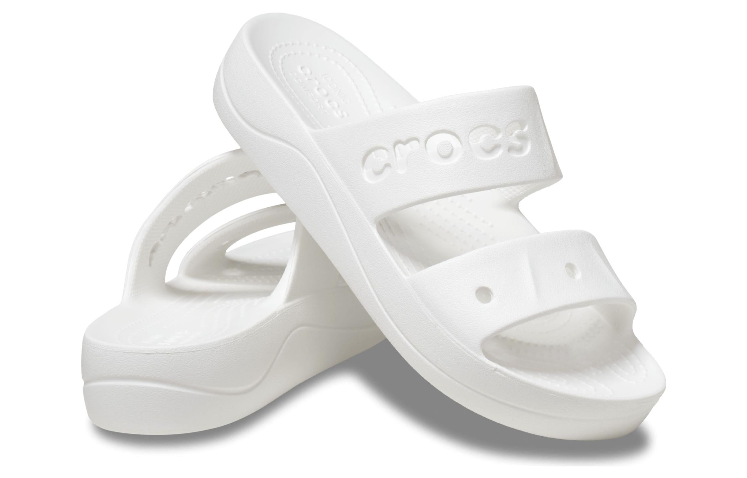 (WMNS) Crocs Baya Platform Sandals 'White' 208188-100 - 4