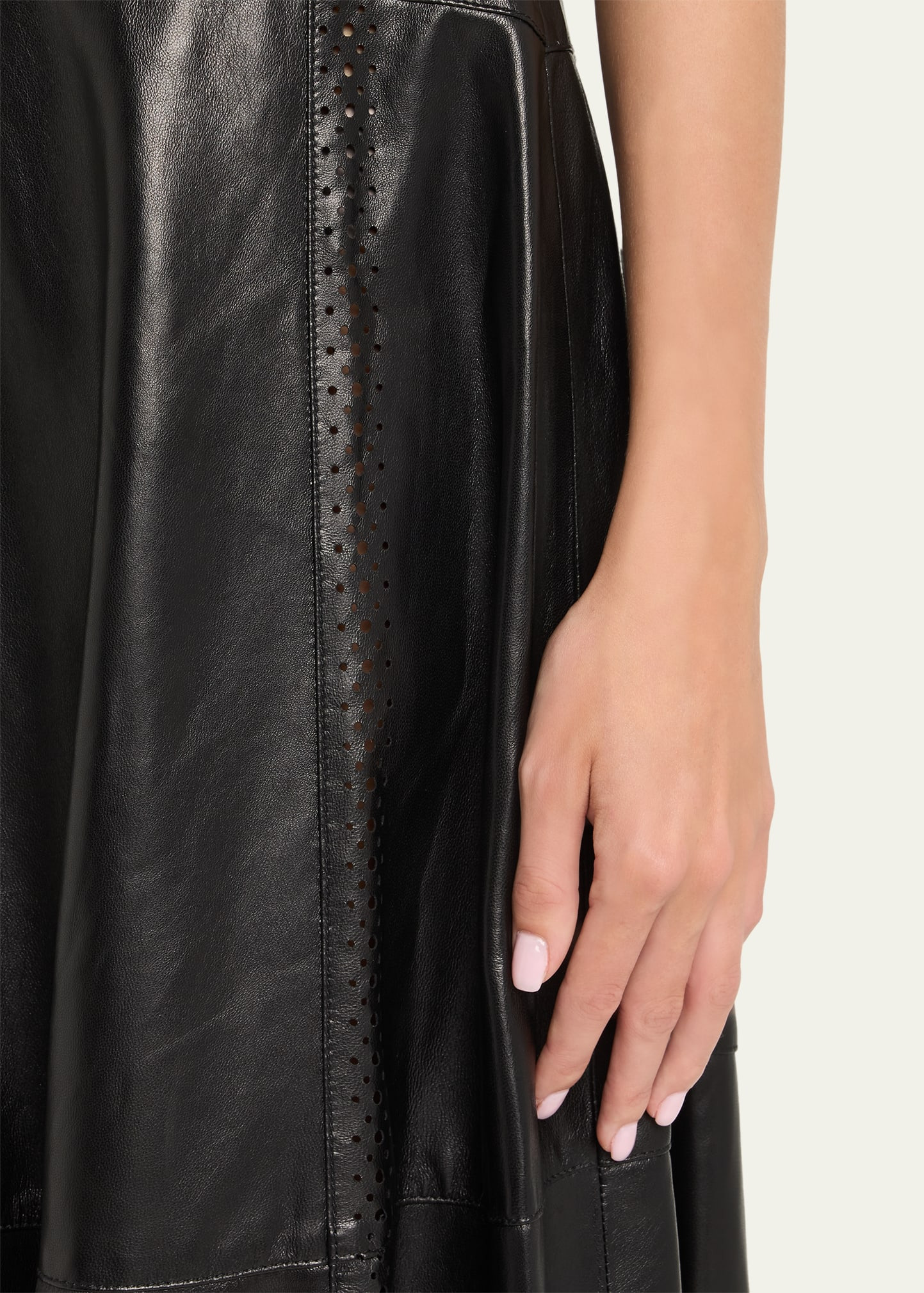Juliette Sleeveless Leather Midi Dress - 5