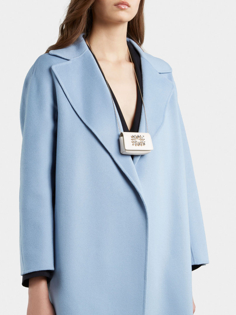 Roger Vivier Broche Vivier Buckle Mini Pouch Keyring in Soft Leather outlook