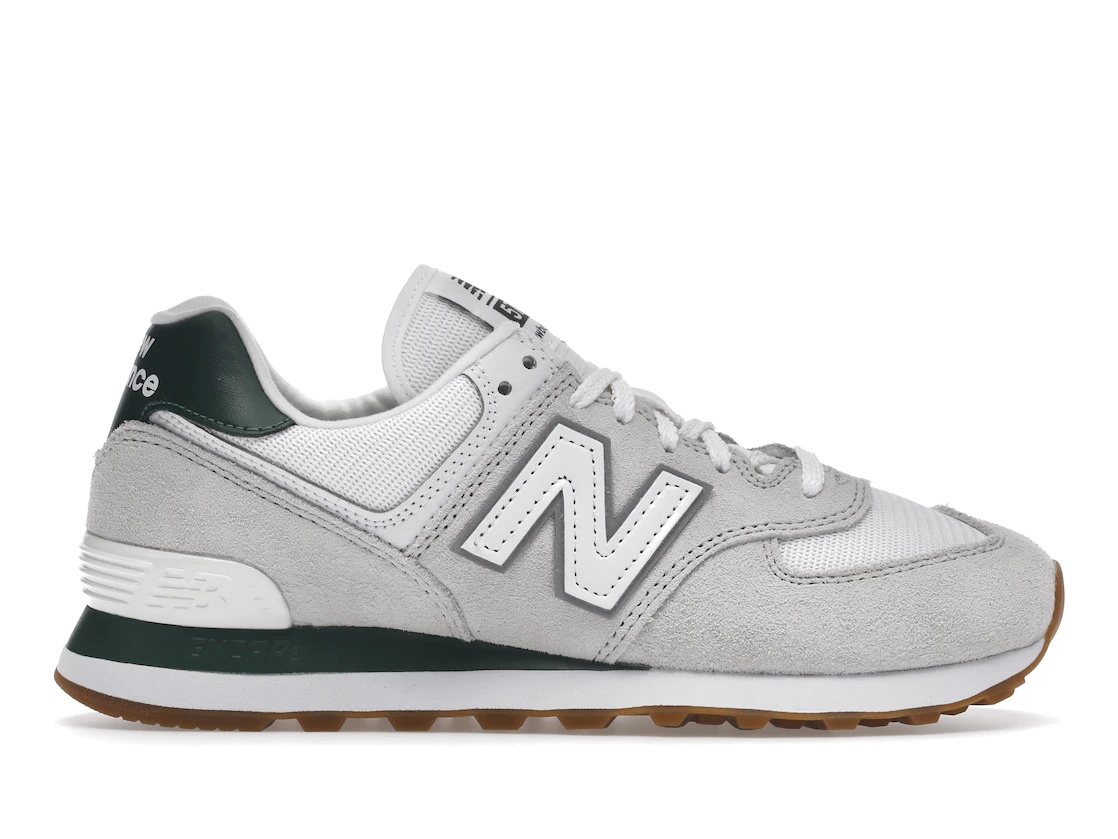 New Balance 574 White Green Gum - 1