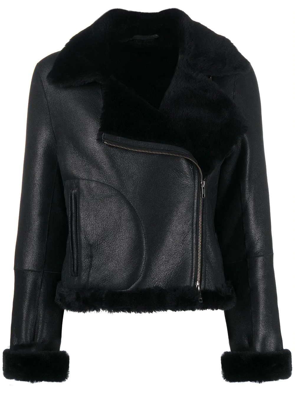 Aysha cropped leather jacket - 1