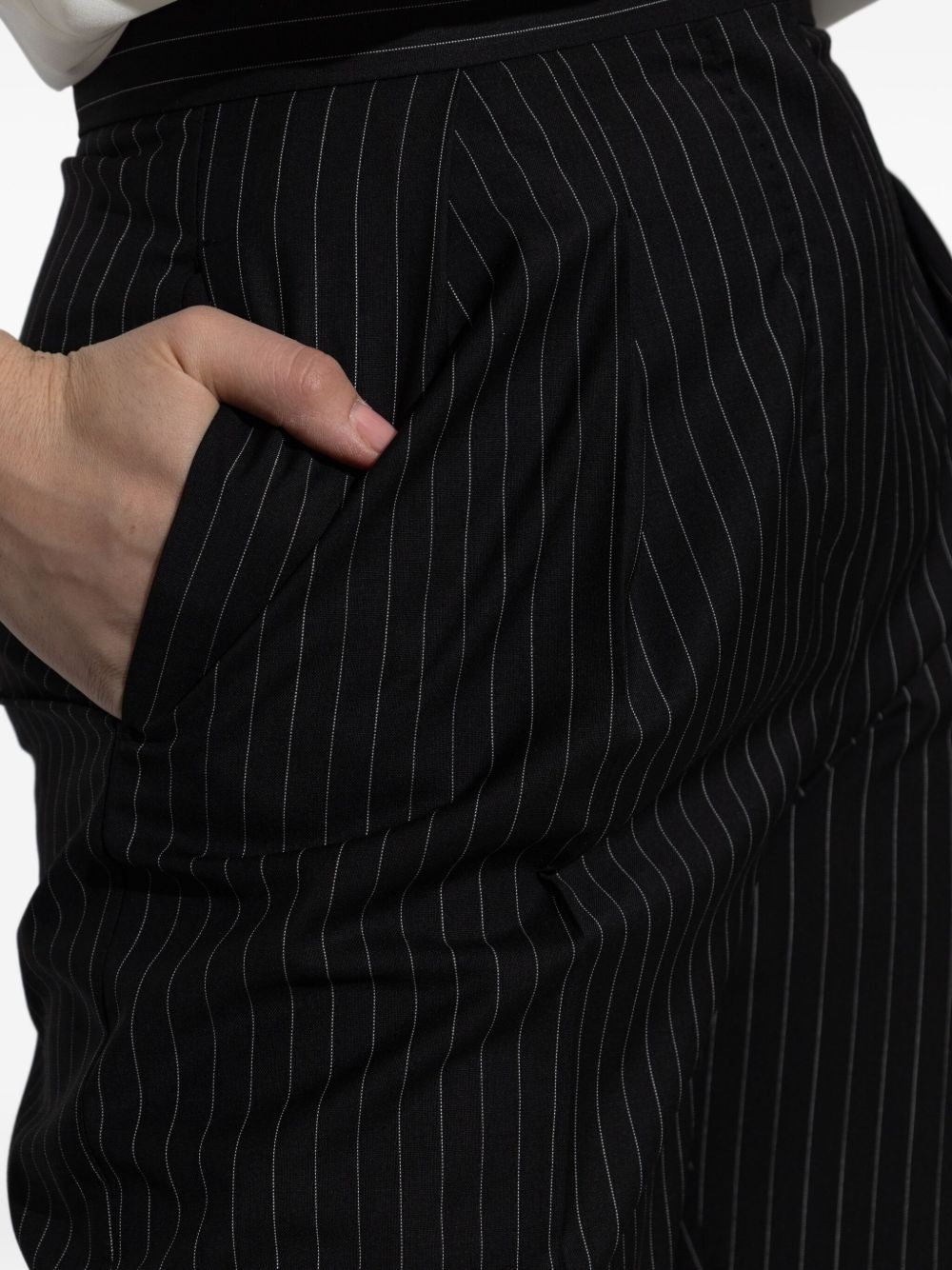 pinstripe wool pants - 5