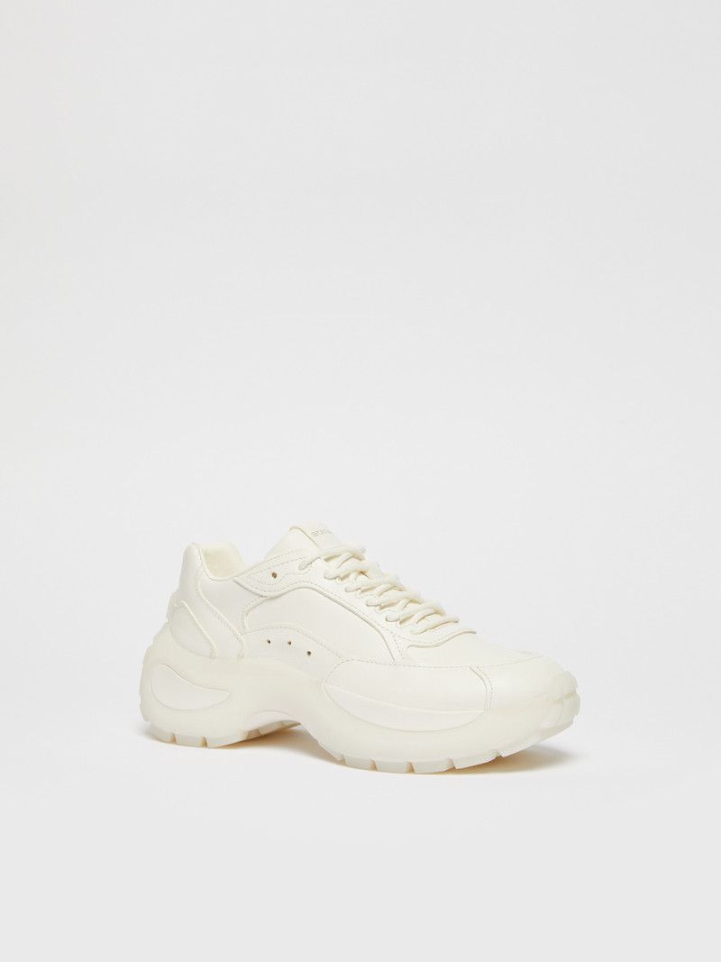Sportmax URTA Chunky-sole leather sneakers outlook