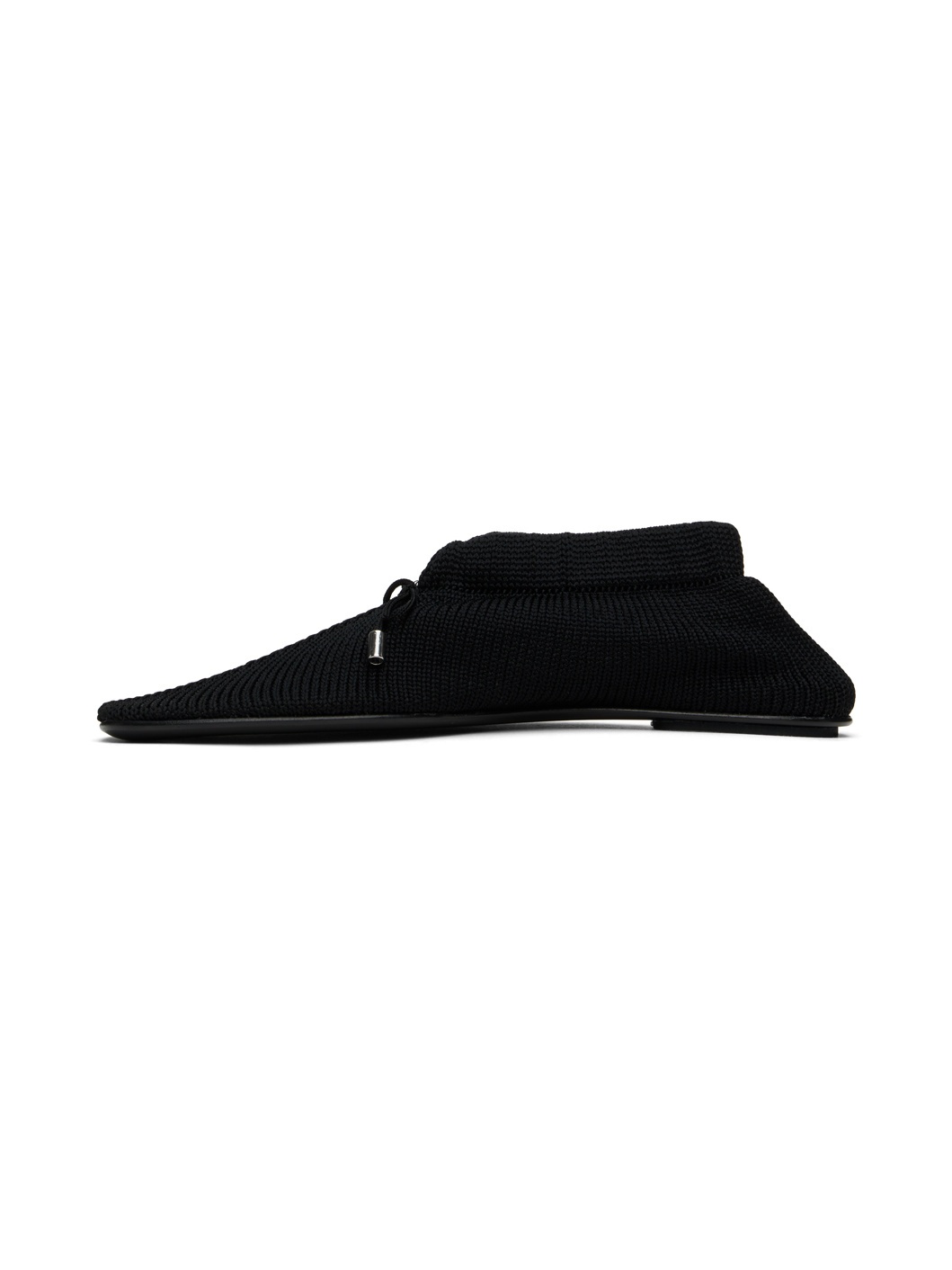 Black 'The Knitted' Ballerina Flats - 3
