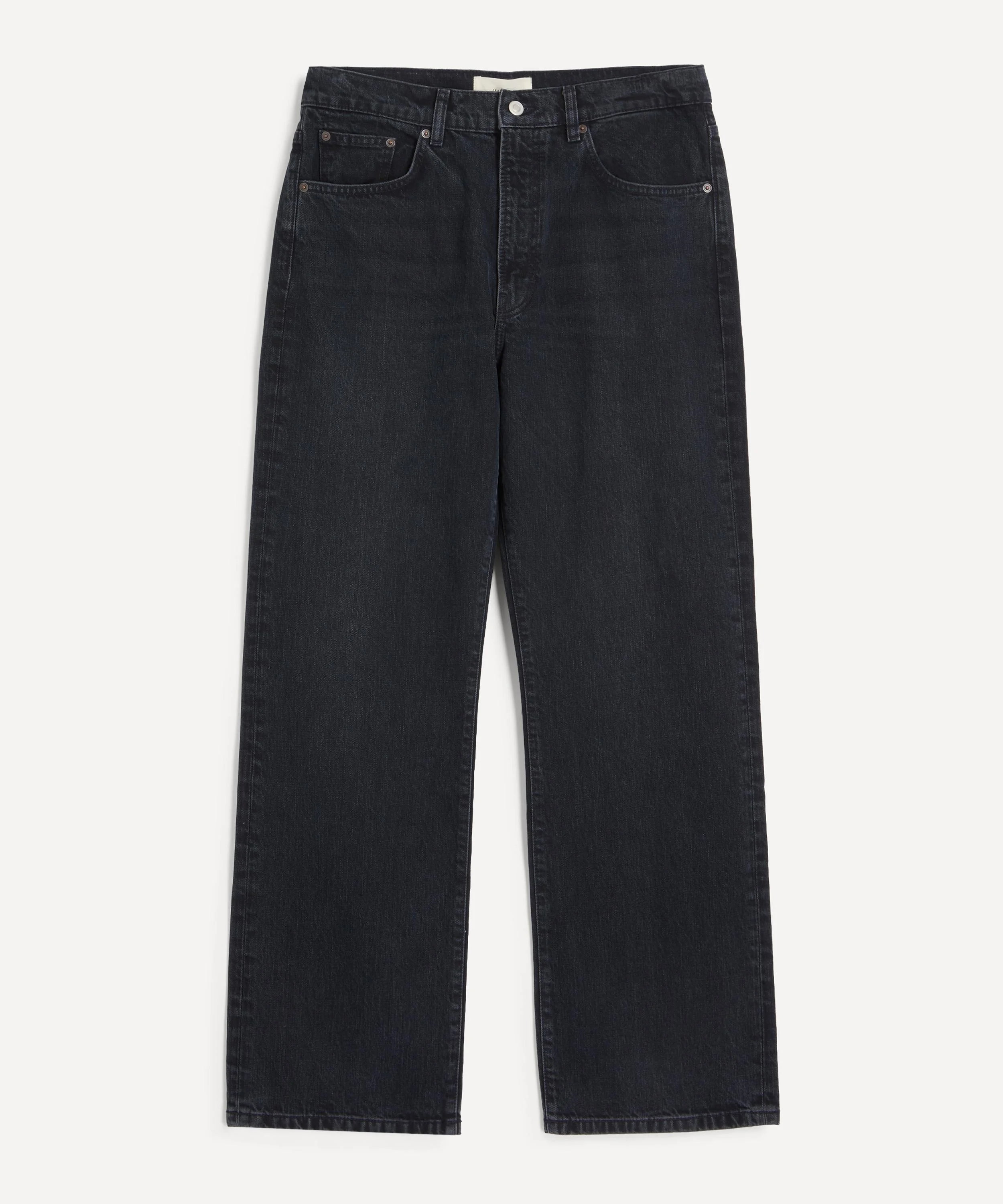 Vega Wide Straight-Leg Jeans in Blue Black - 1
