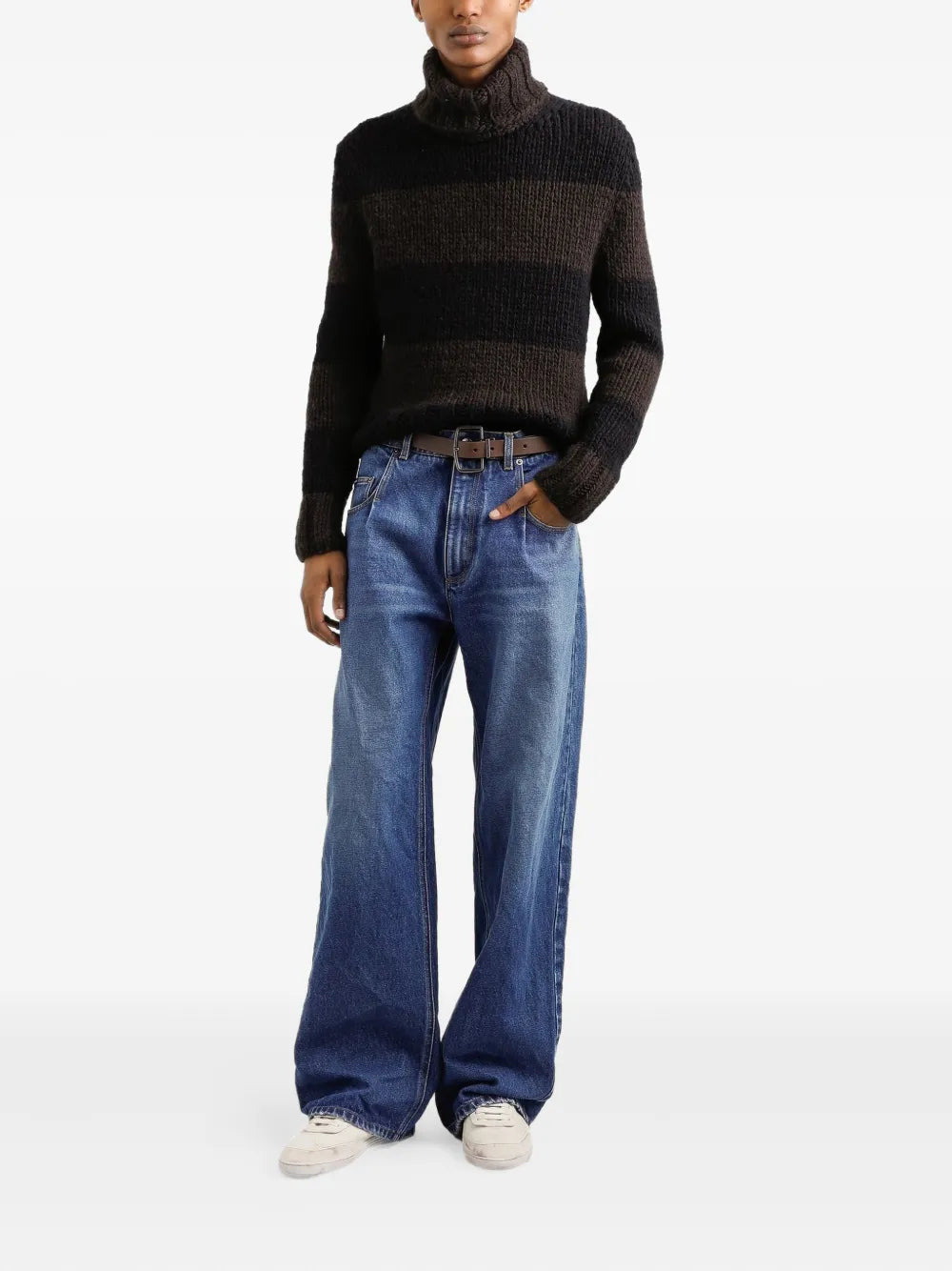 Striped Turtleneck Sweater - 2