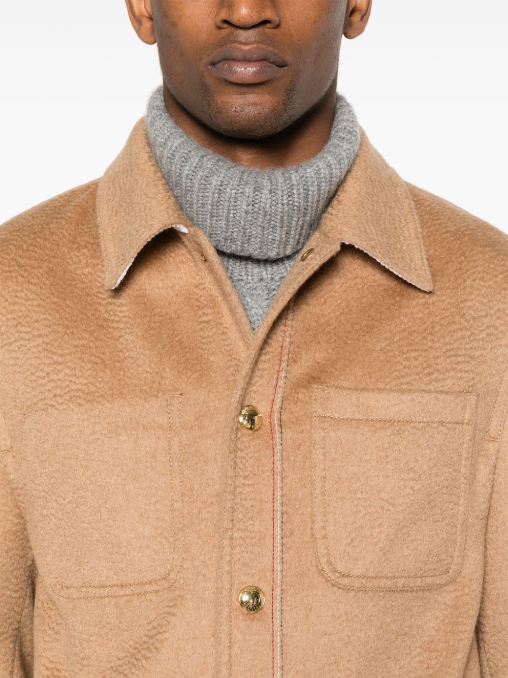 brushed-effect jacket - 5