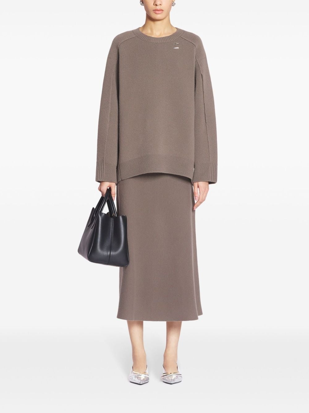 wool-cashmere oversize jumper - 2