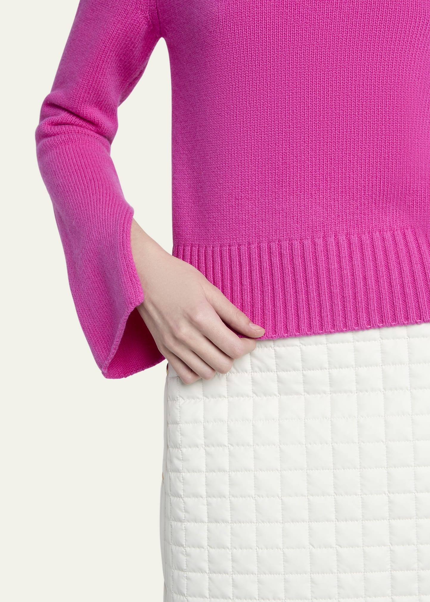 Wool-Cashmere Crewneck Sweater - 5