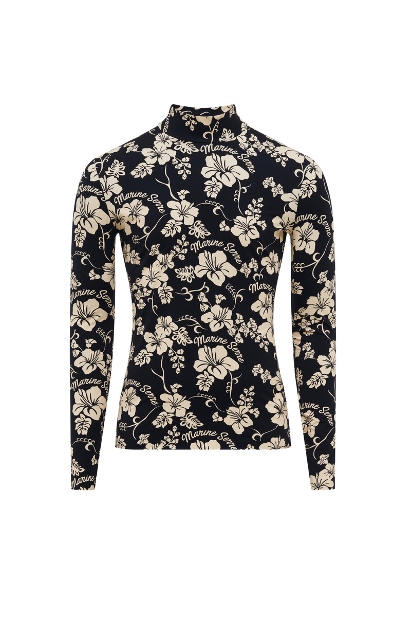 Regenerated Print Jersey Long Sleeves Second Skin Top 1
