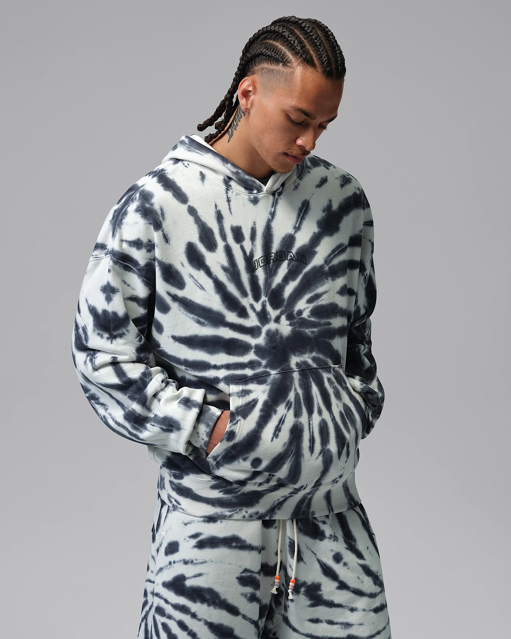 Jordan Brooklyn Fleece Men's Tie-Dye Pullover Festival Hoodie - 1