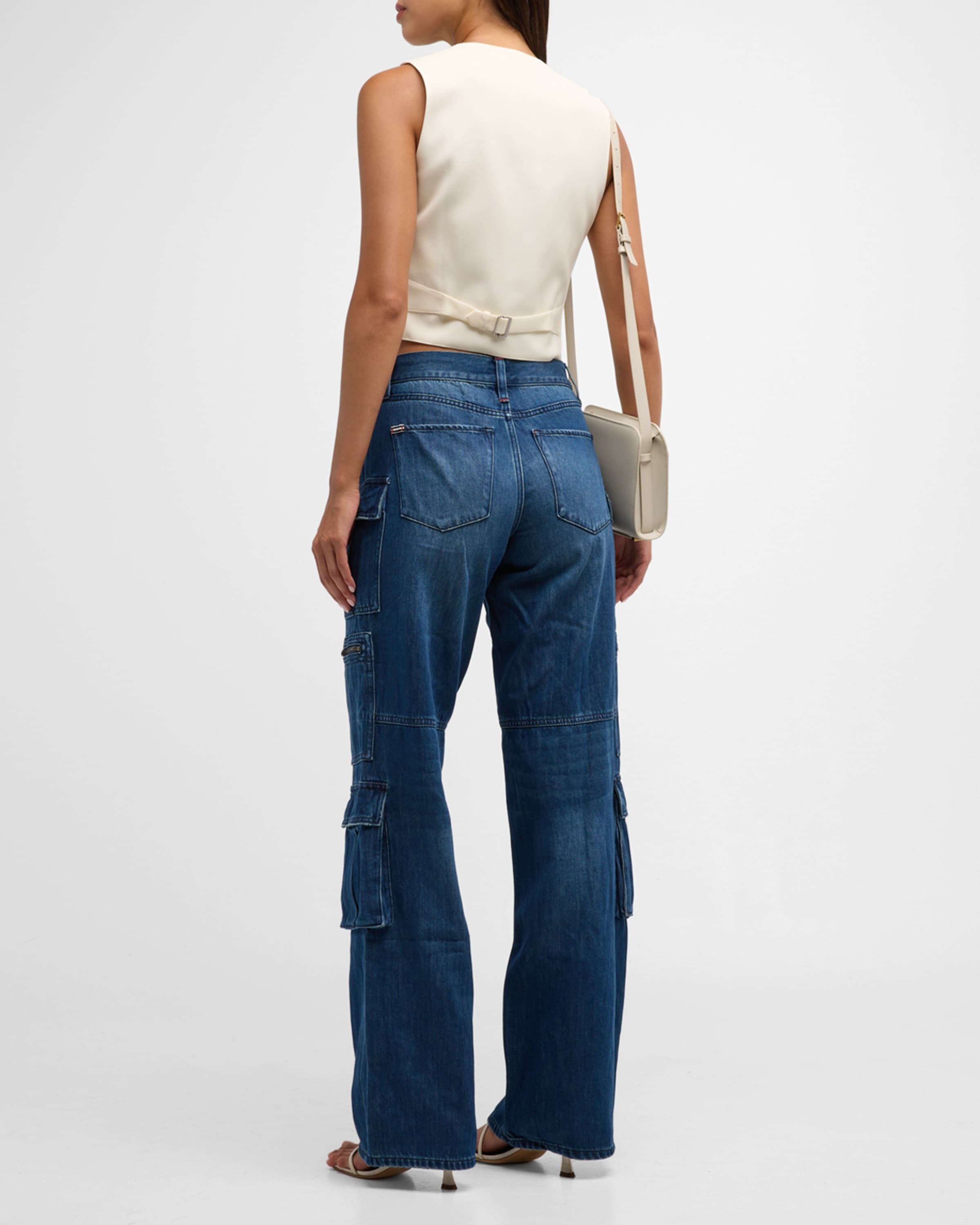 Cay Baggy Denim Cargo Pants - 4