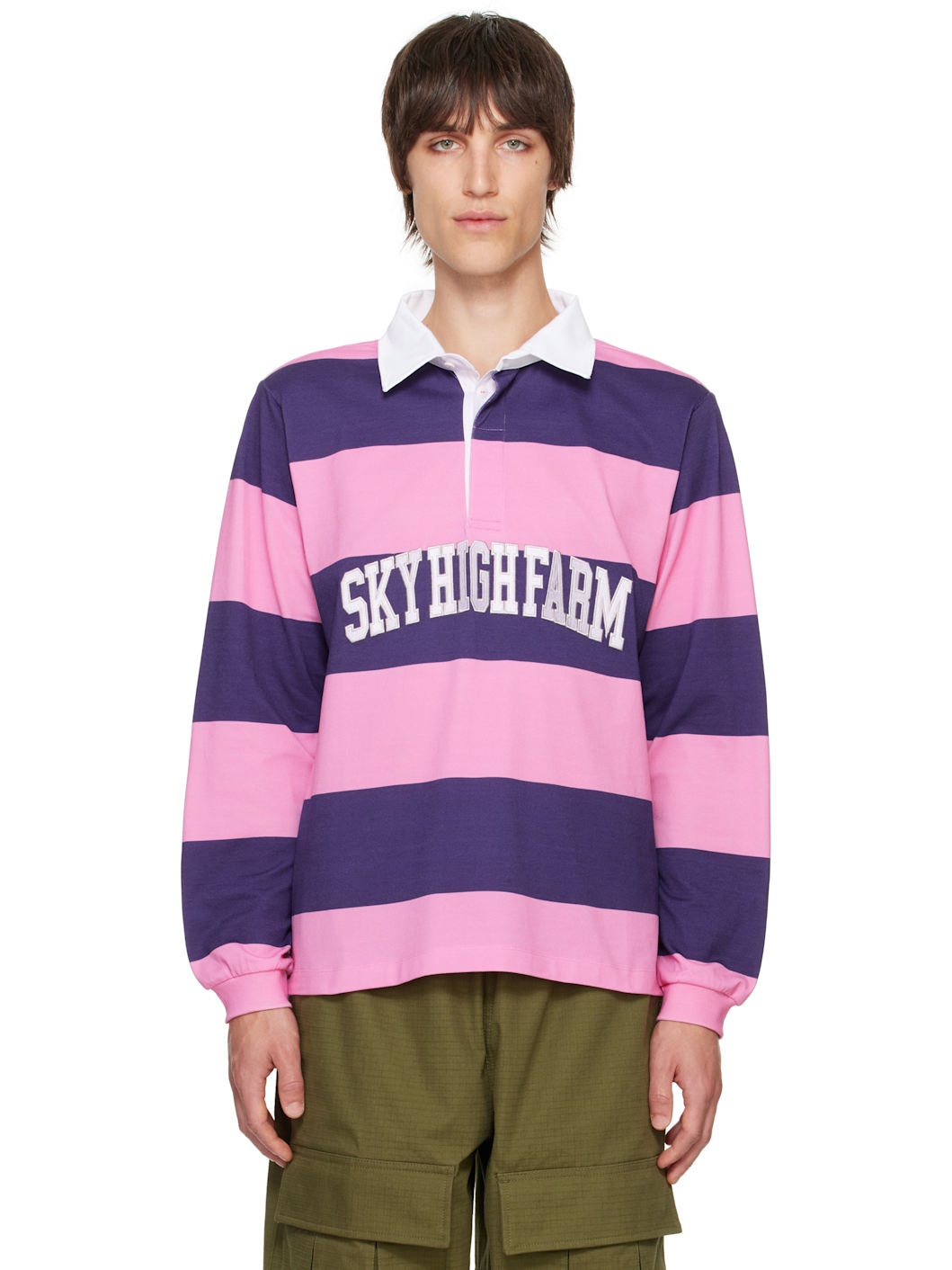 Pink & Purple 'SHF' Rugby Polo - 1