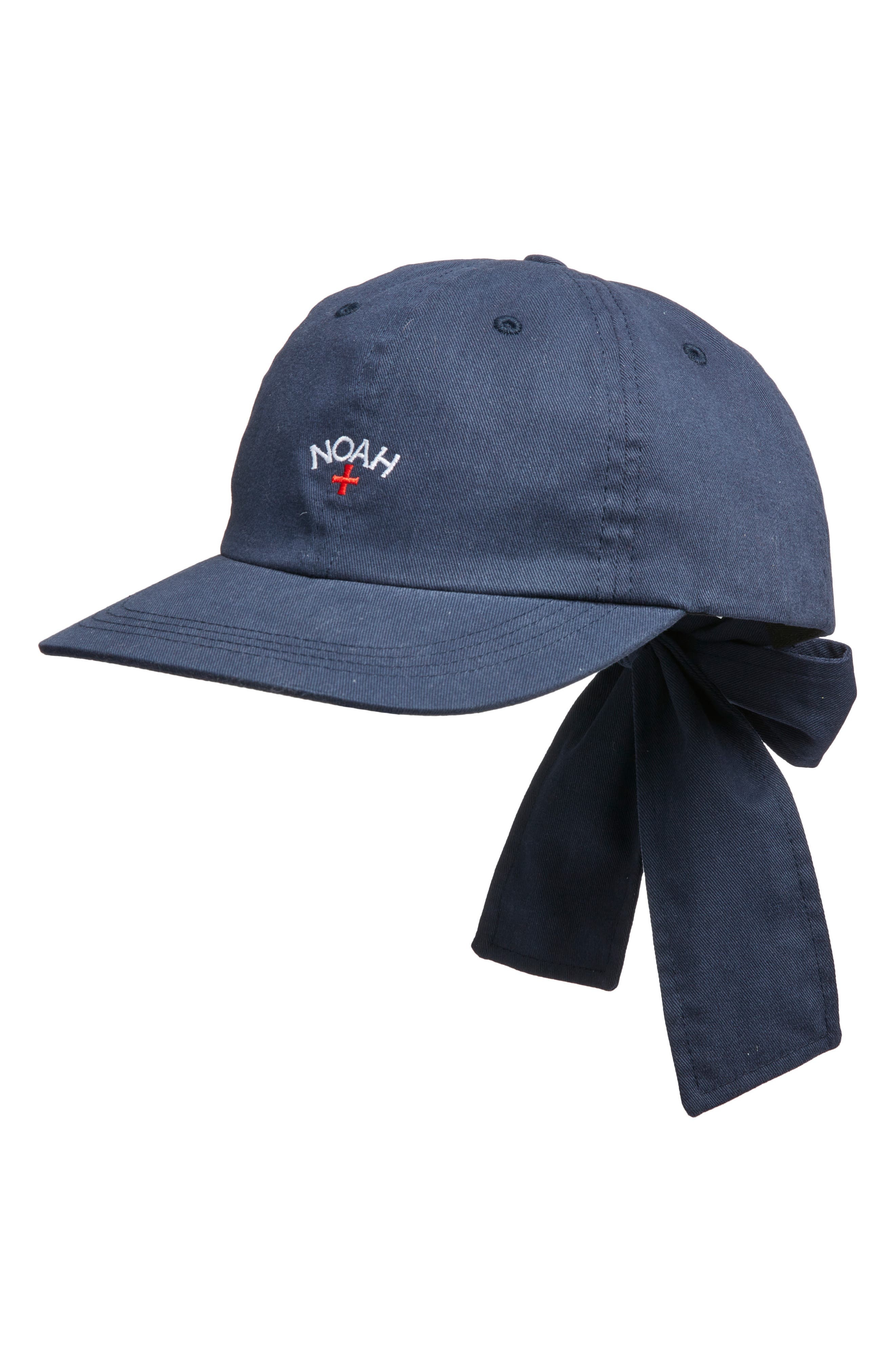 Noah Bow 6-Panel Logo Embroidered Baseball Cap in Navy at Nordstrom - 1
