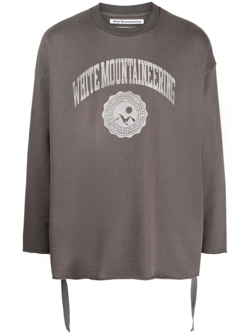 logo-print draped-strap sweatshirt 1