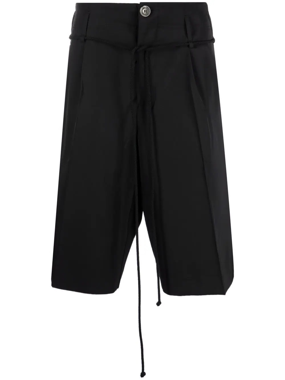 tie-waist tailored bermuda shorts - 1