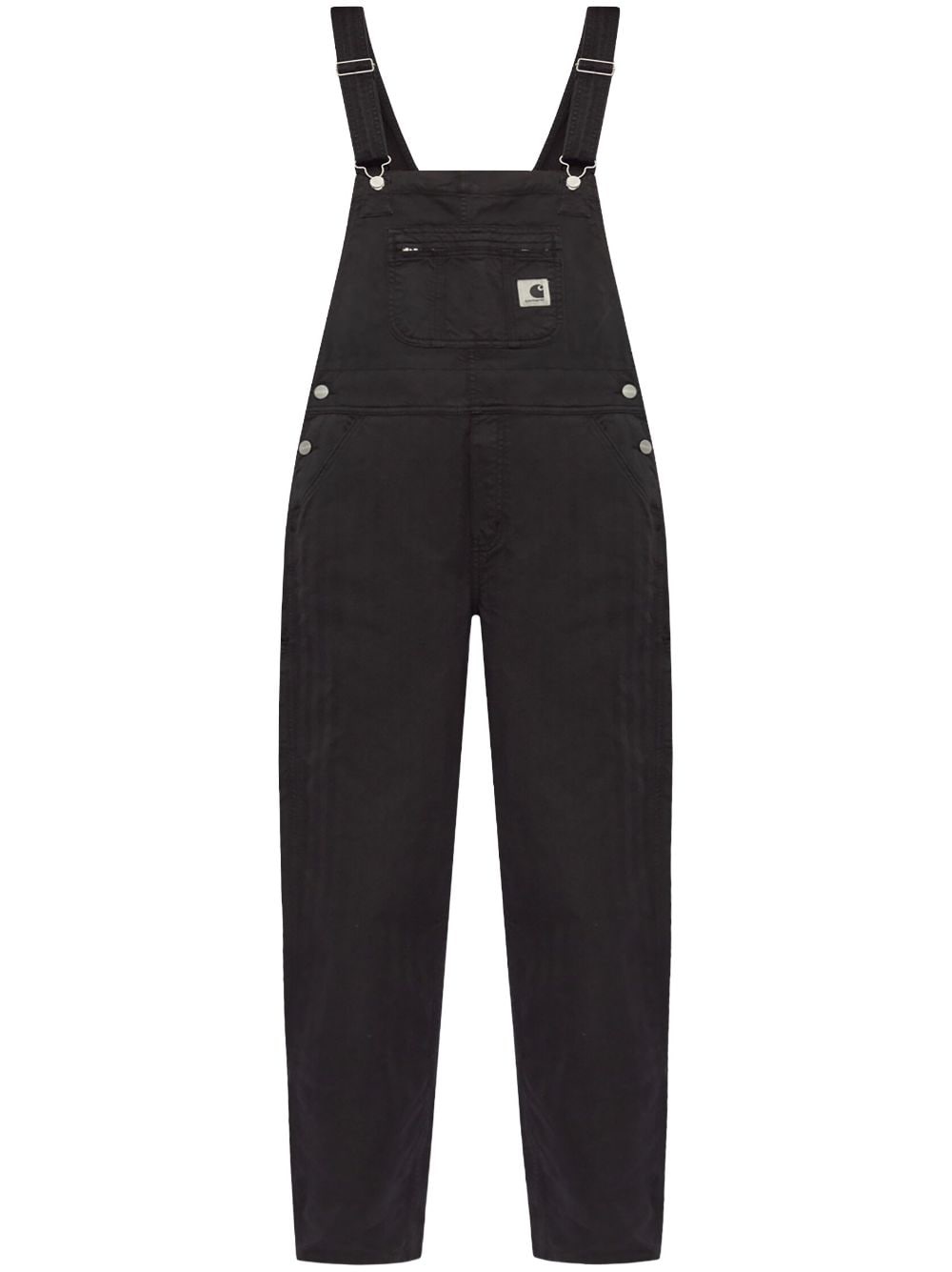 Bib logo-patch denim overalls - 1