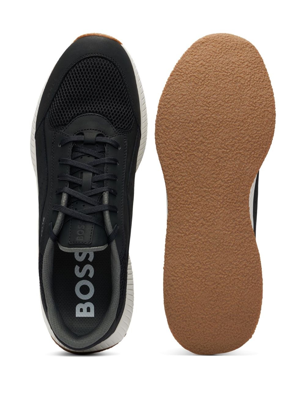 leather low-top sneakers - 4