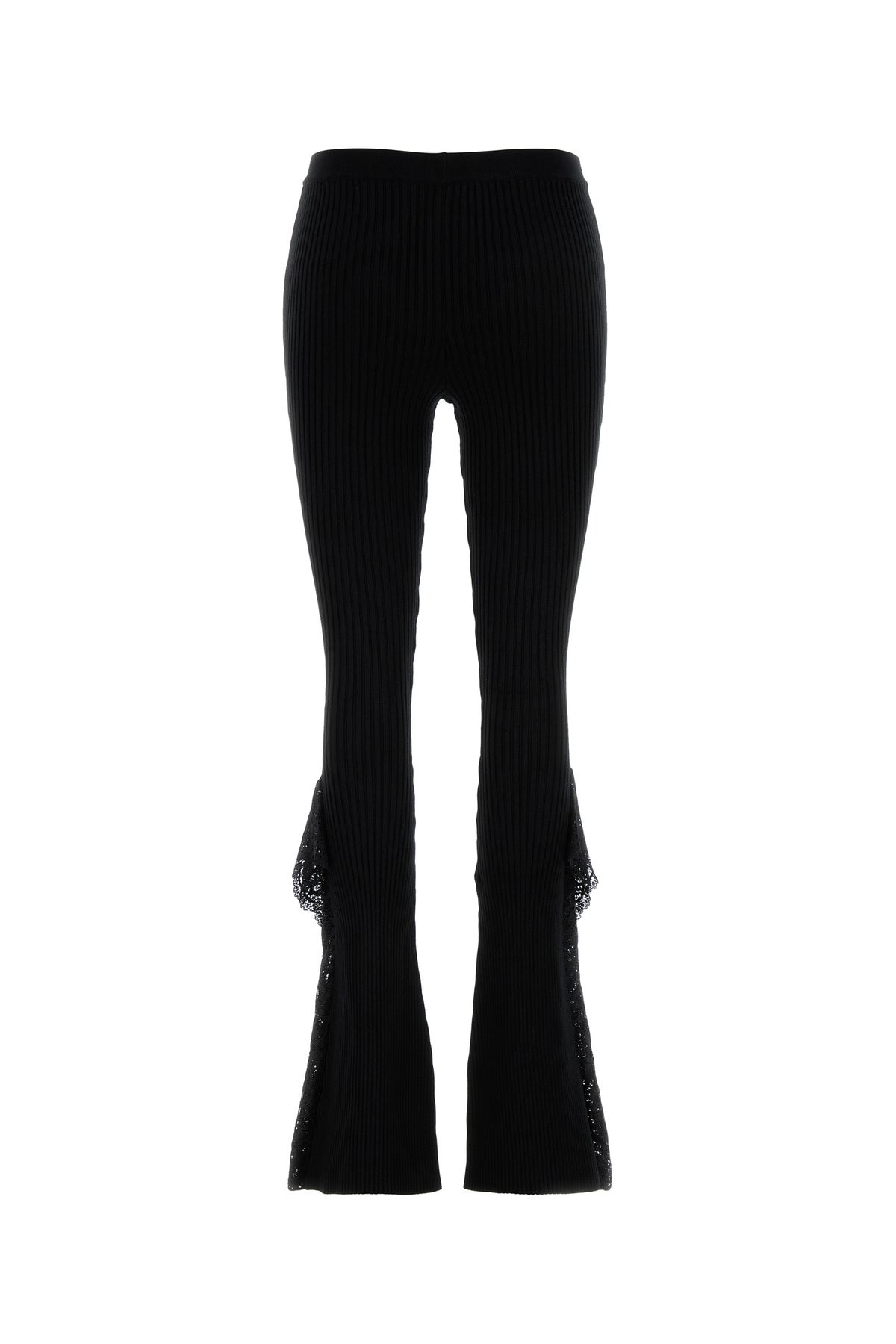 Black knit flared leg pant - 2