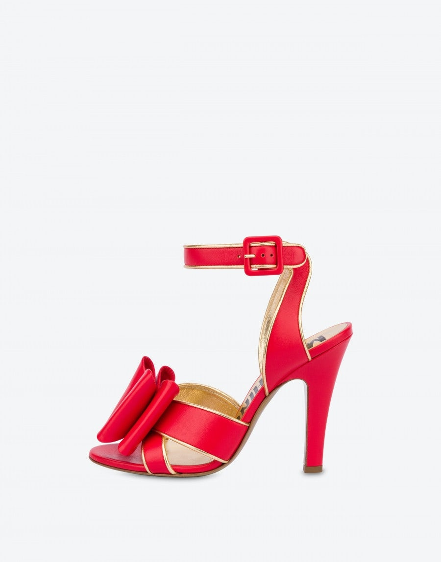 LOW BOW CALFSKIN SANDALS - 2