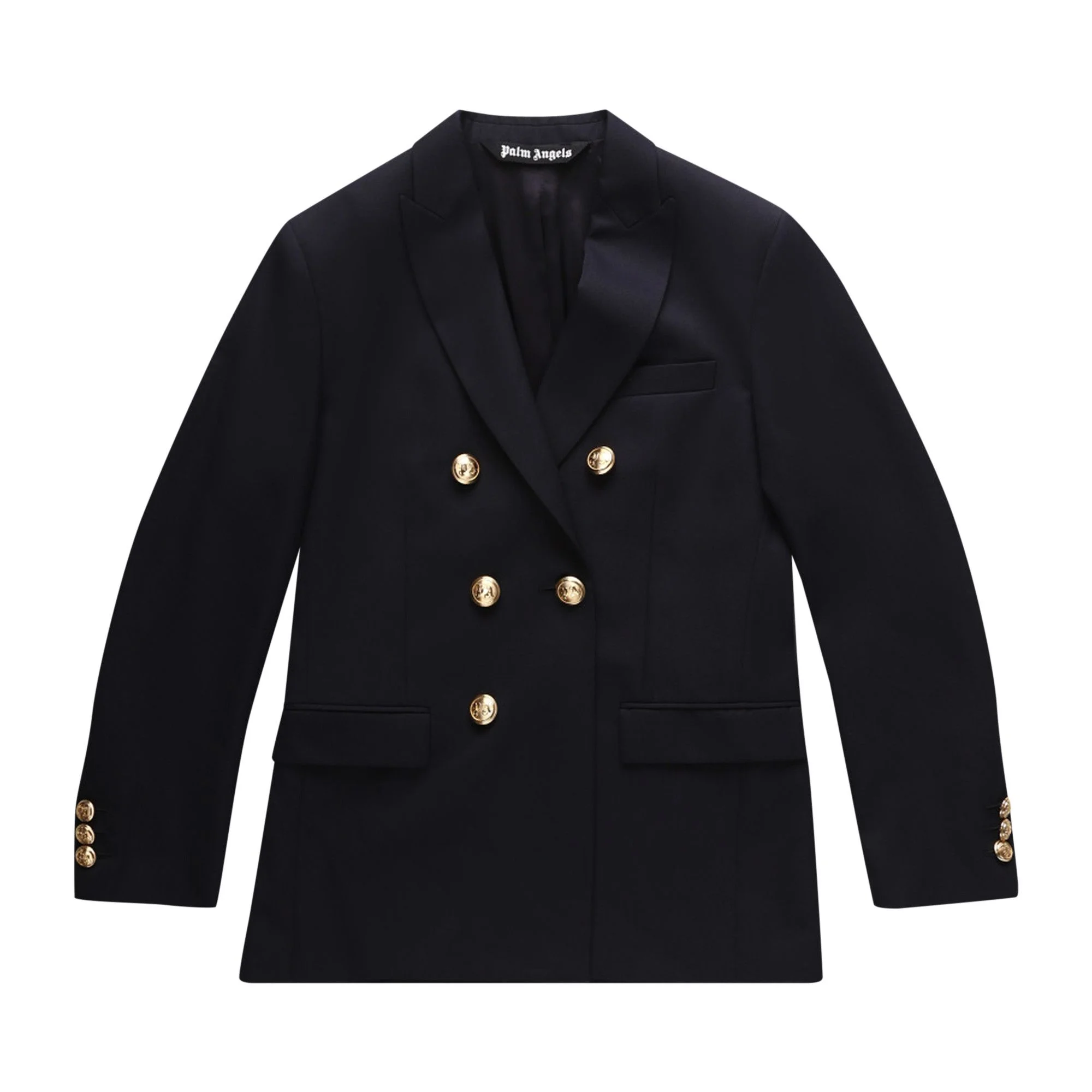 Palm Angels Palm Double Breasted Blazer 'Navy Blue' - 1