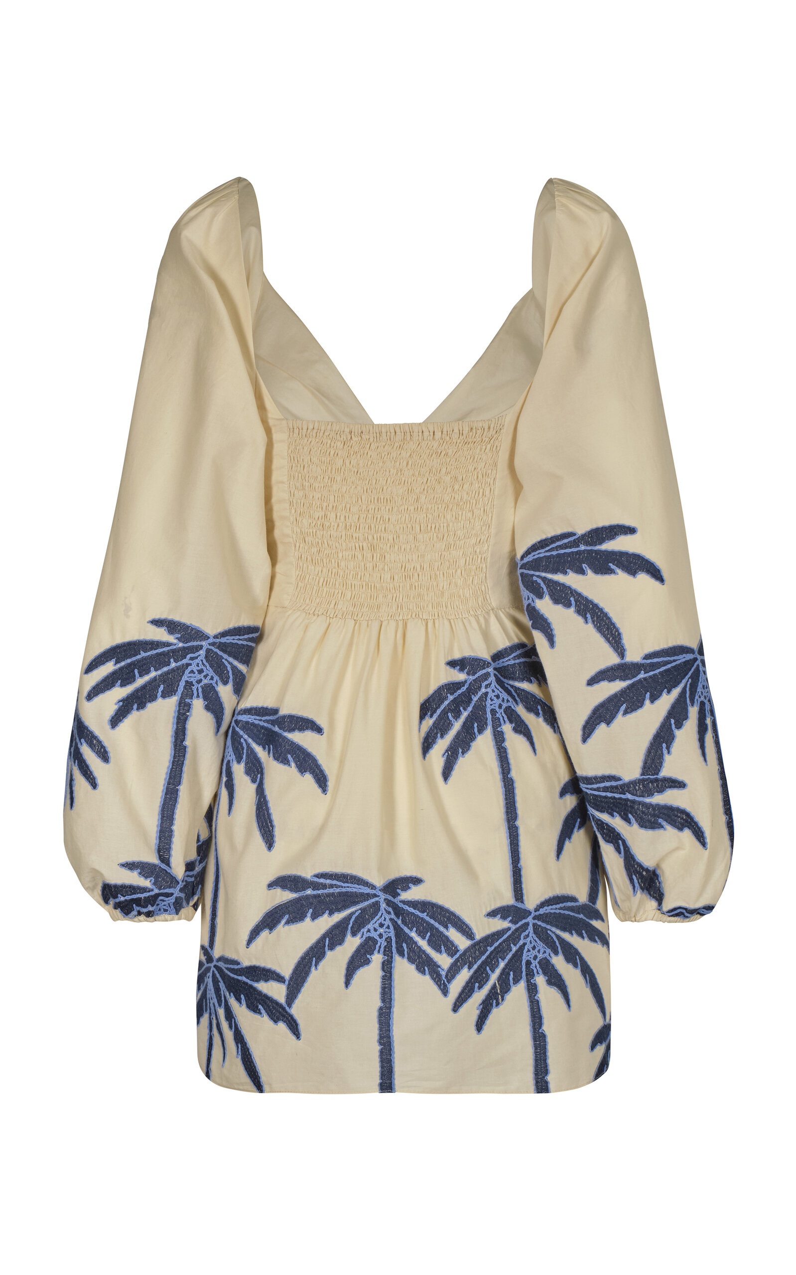 The Power Of The Sea Printed Cotton-Blend Mini Dress ivory - 6