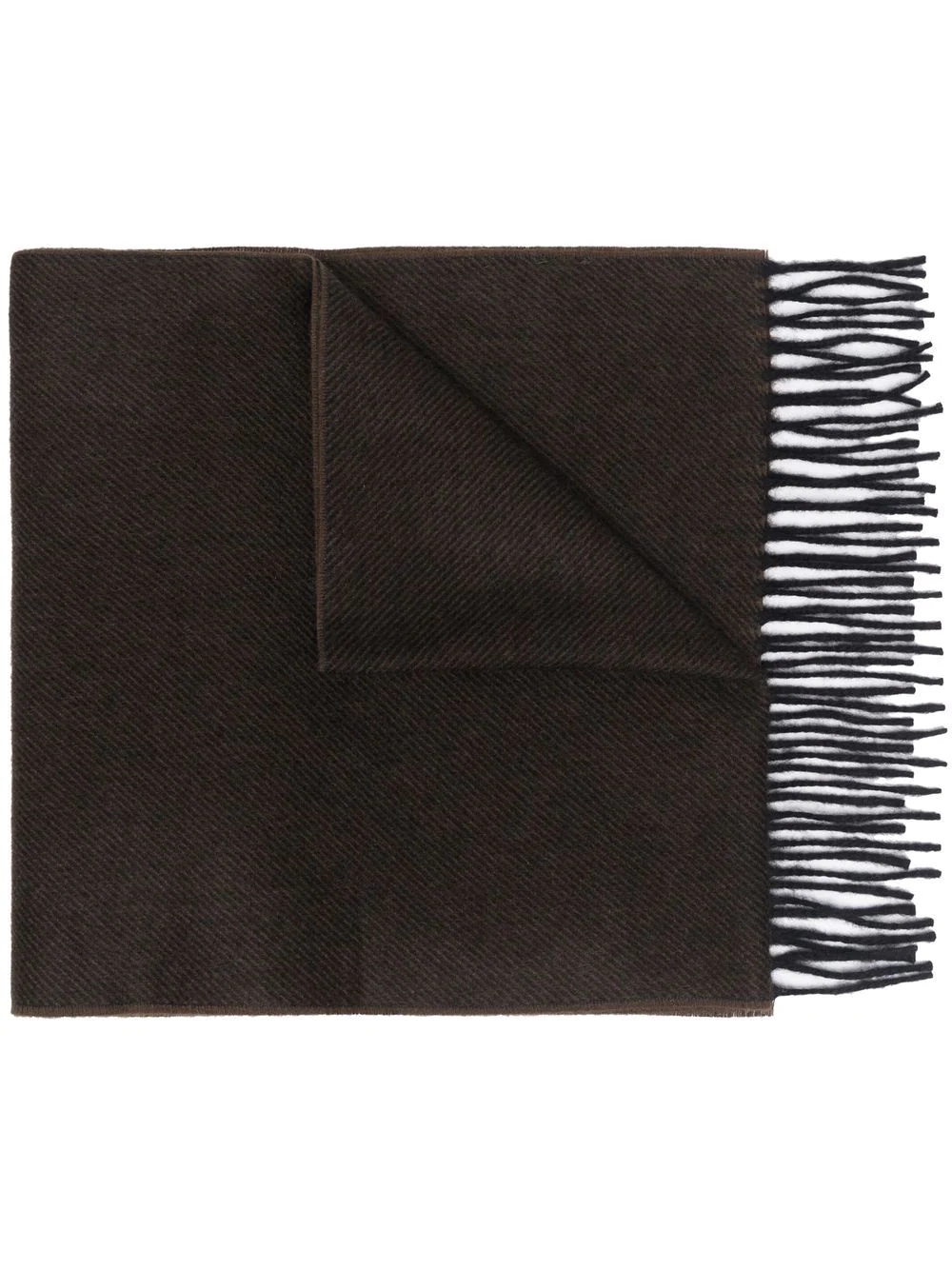 fringed cashmere scarf - 1