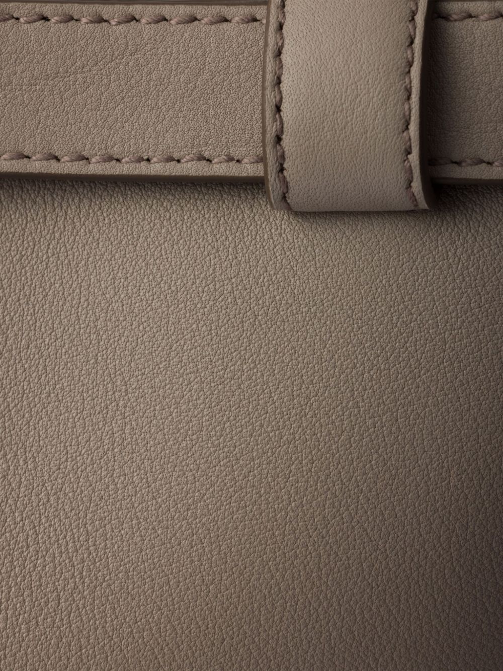 medium belted leather handbag - 6