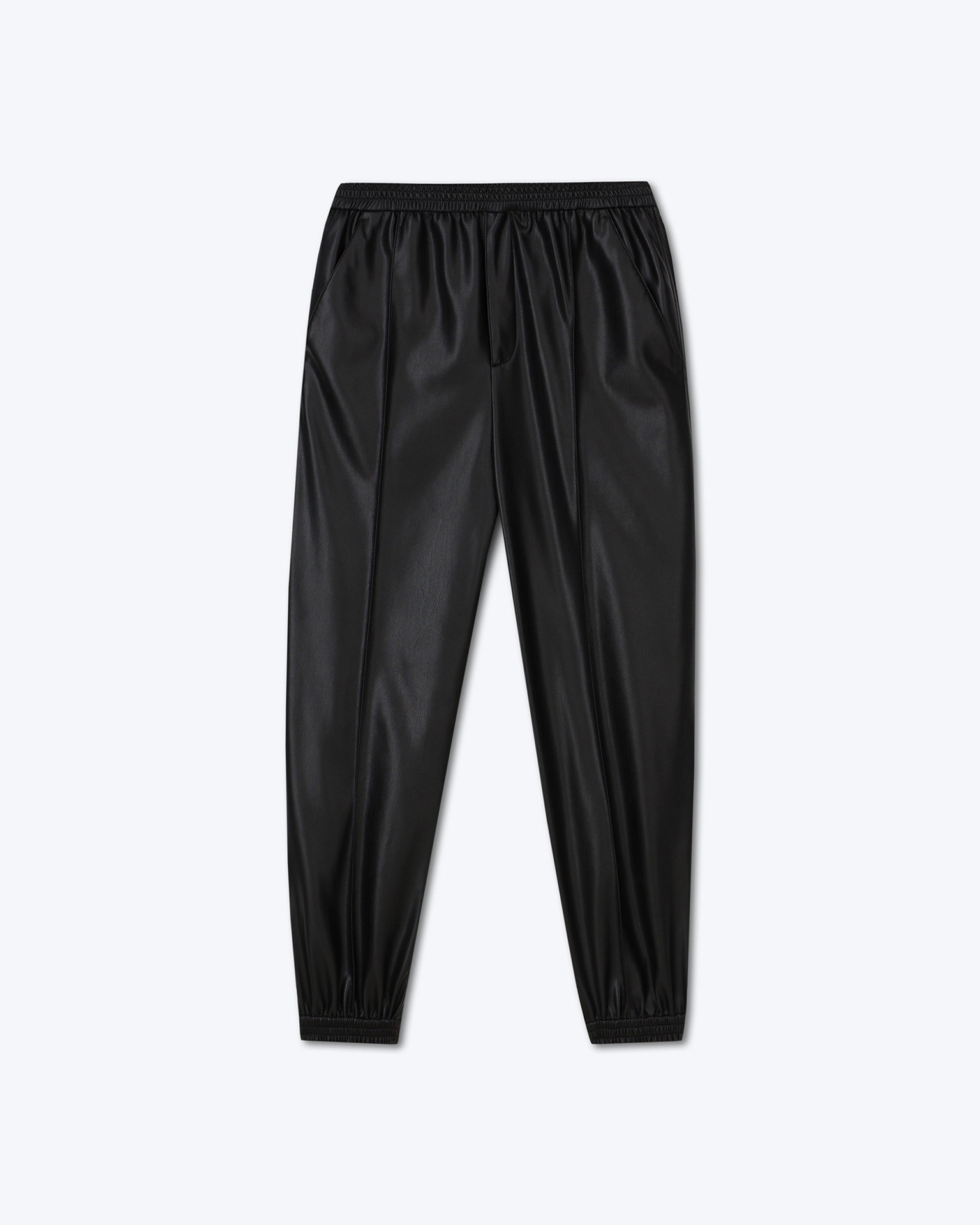 VITOR - OKOBOR™ alt-leather elasticated trousers - Black - 1