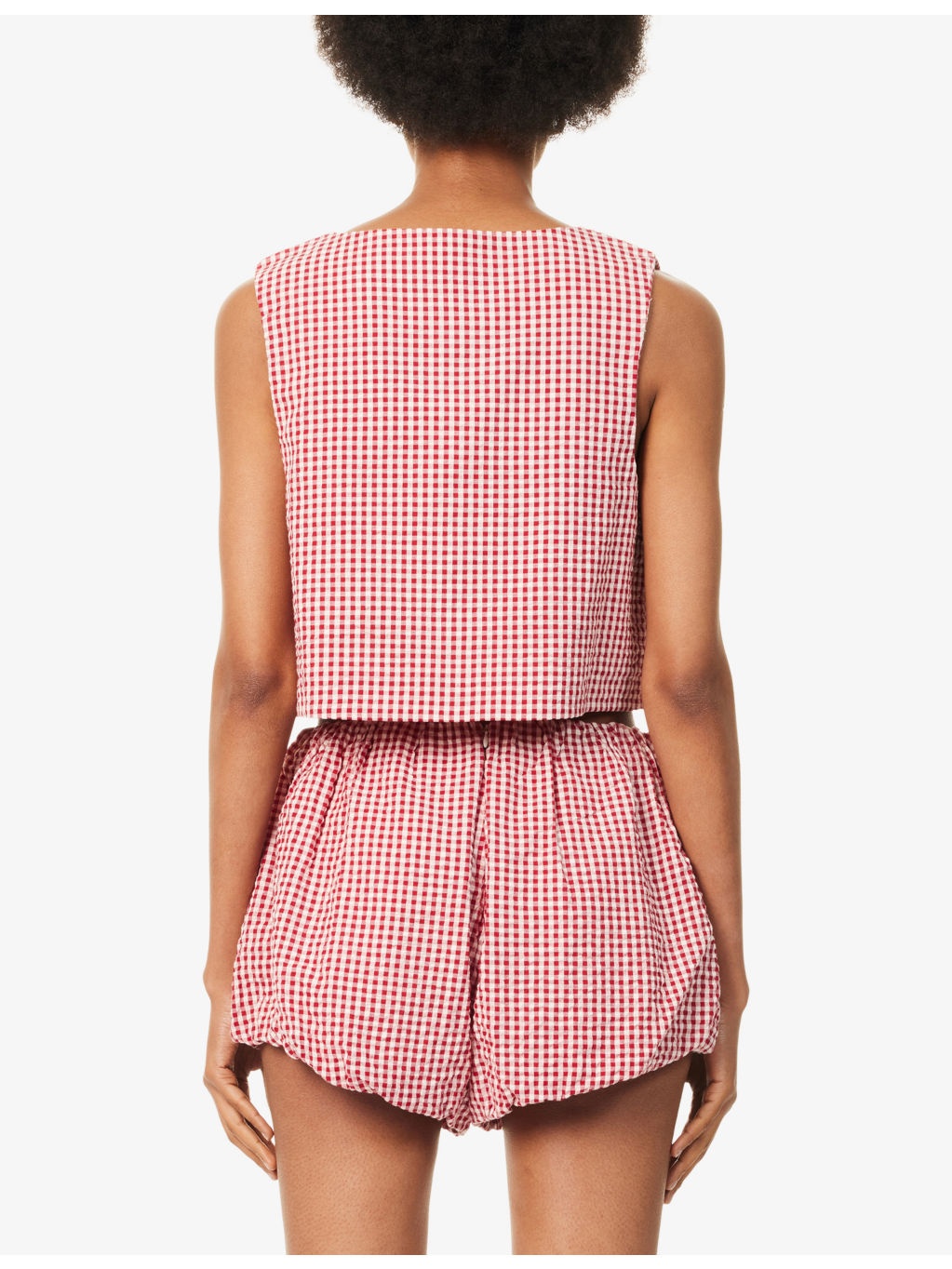 Rio Gingham Cotton-Poplin Top - 4