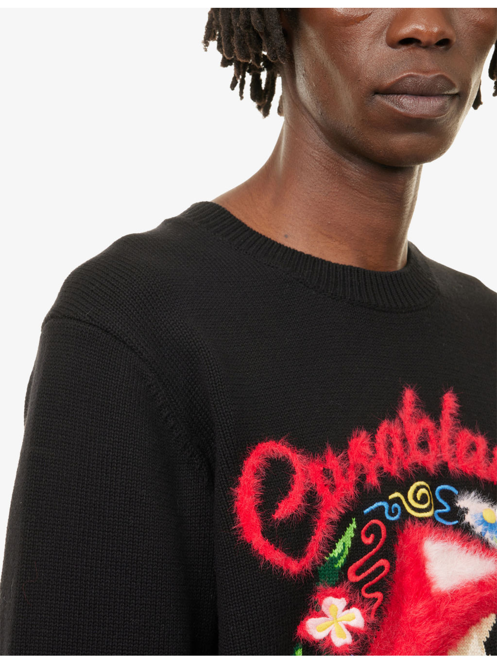 Mushroom-Intarsia Cotton-Blend Knit Jumper - 5