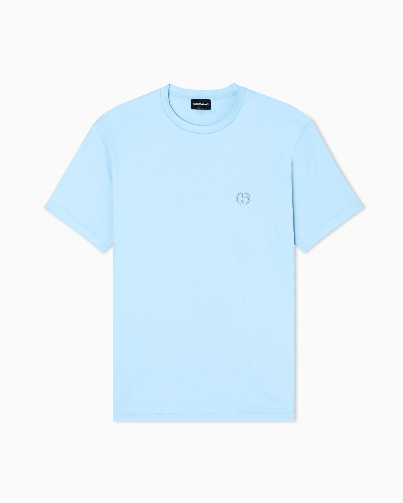 COTTON-INTERLOCK T-SHIRT WITH EMBROIDERED LOGO - 1