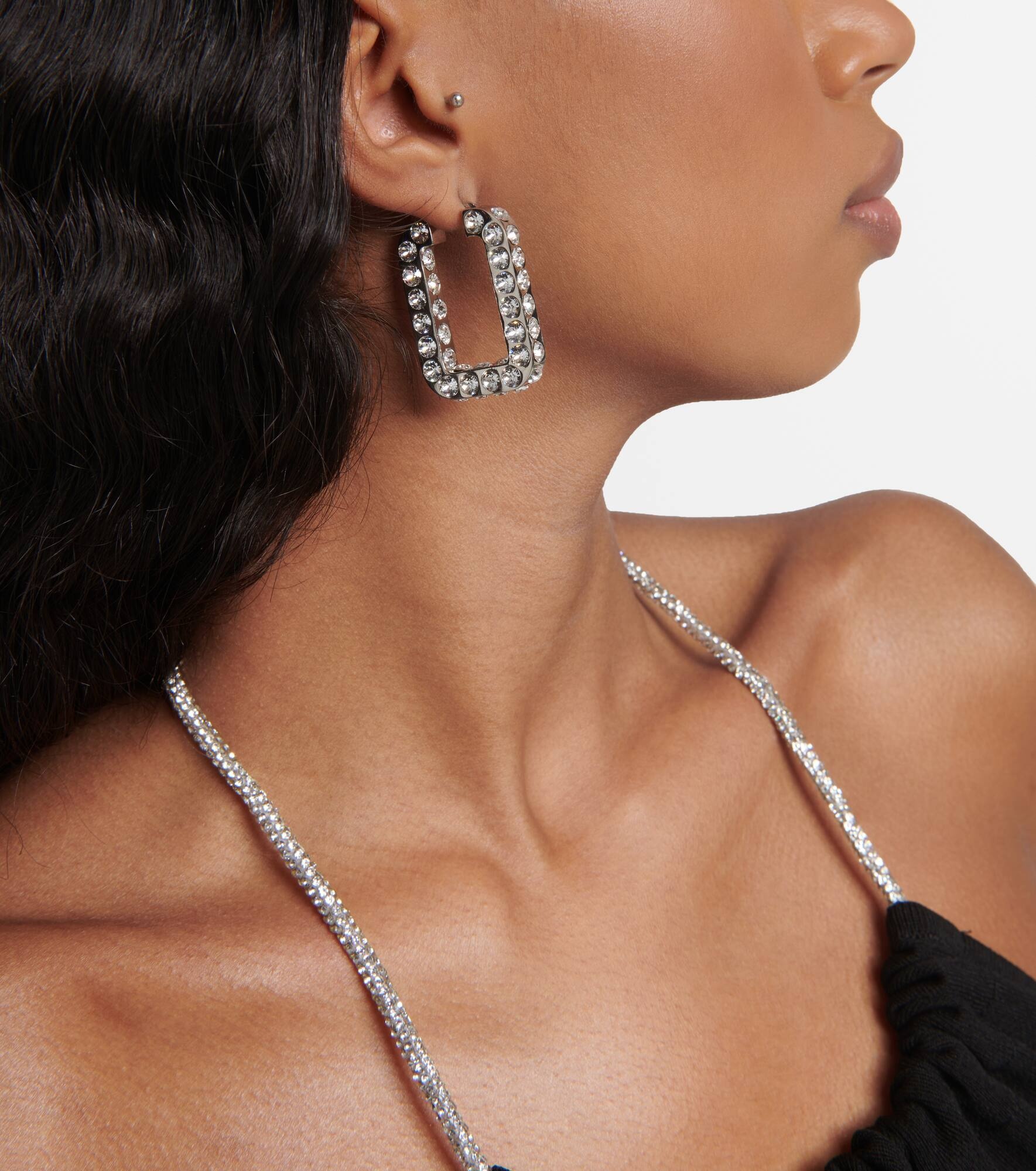 Charlotte embellished hoop earrings - 3