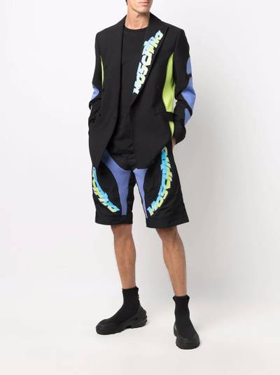 Moschino contrast-panel logo bermuda shorts outlook