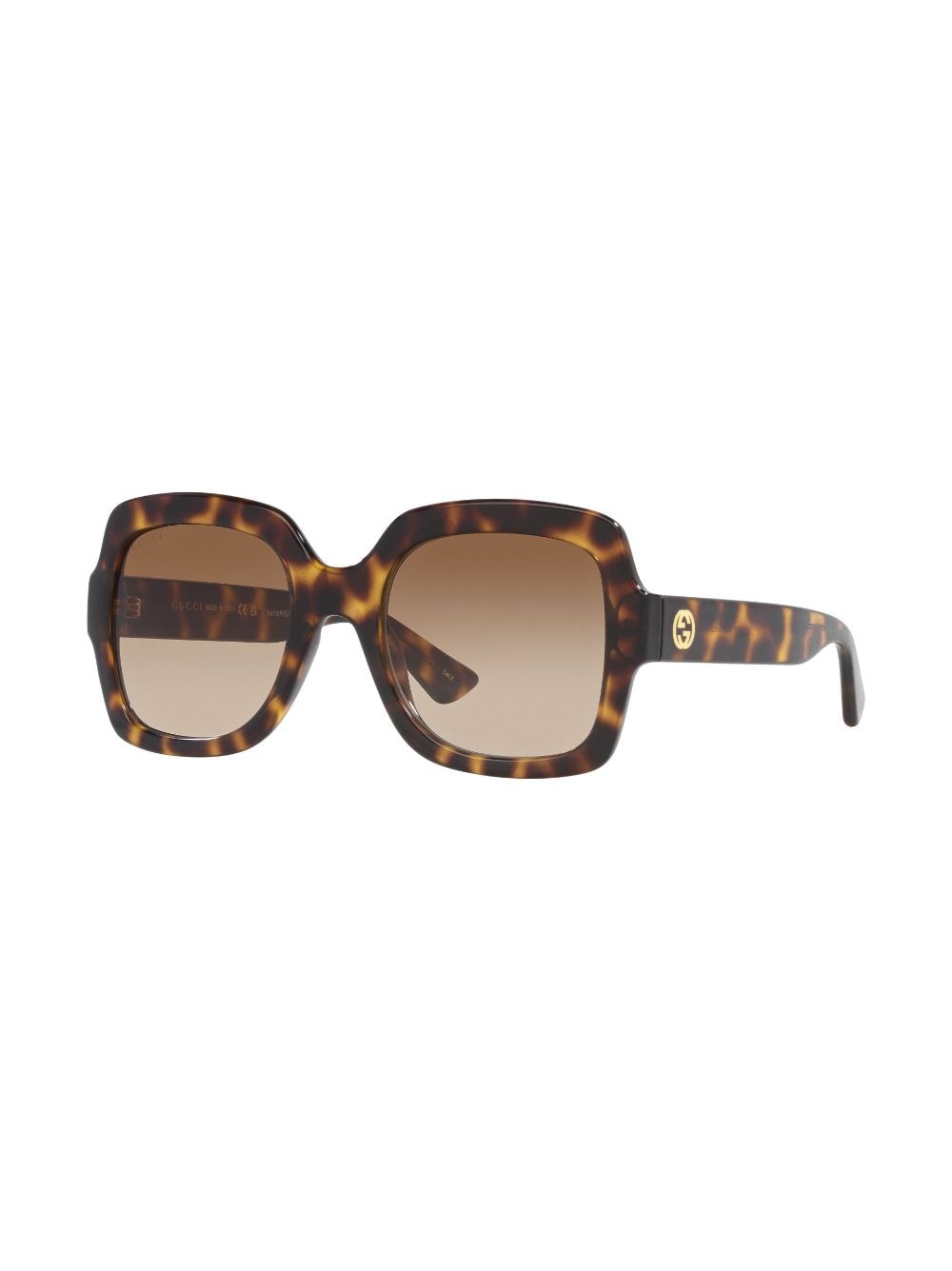 tortoiseshell-effect square-frame sunglasses - 2