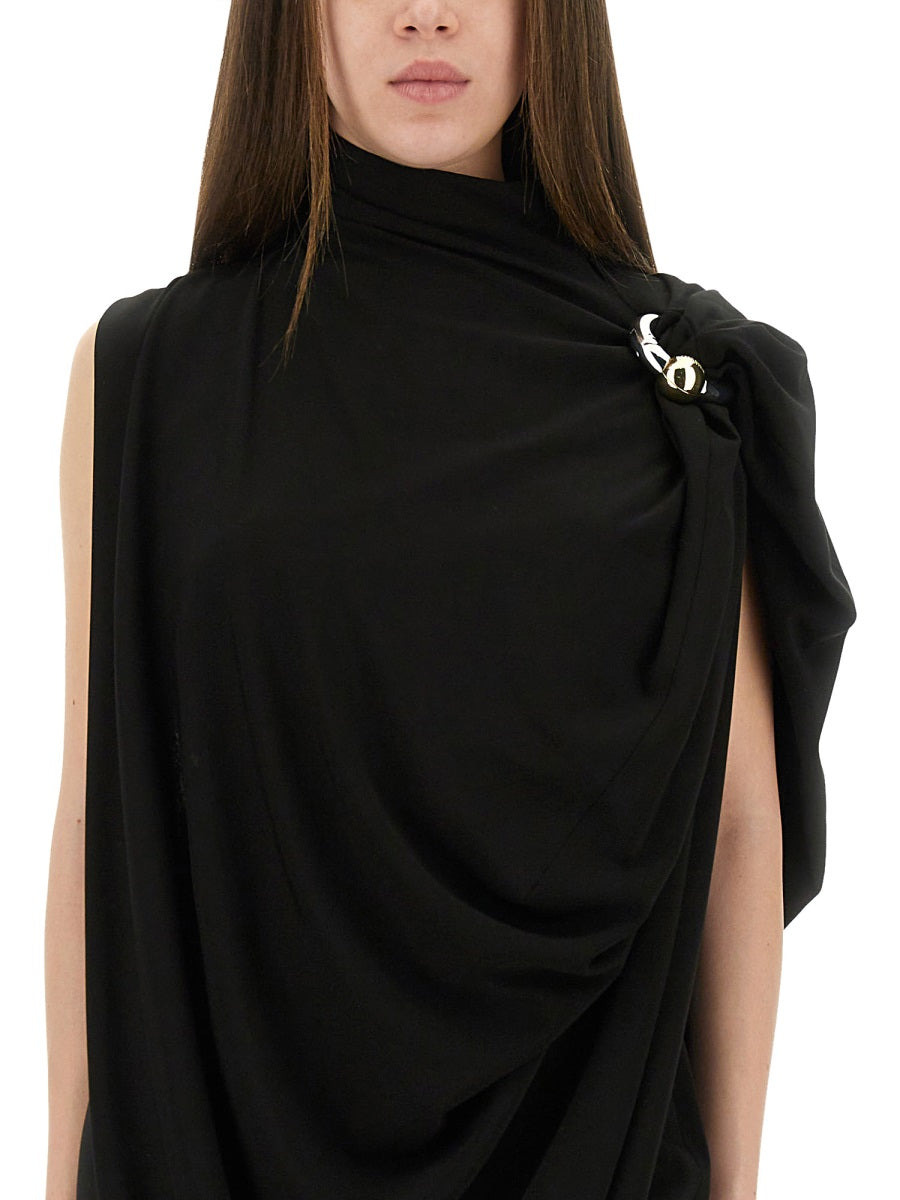 Jean Paul Gaultier Women Draped Dress With Piercings - 2