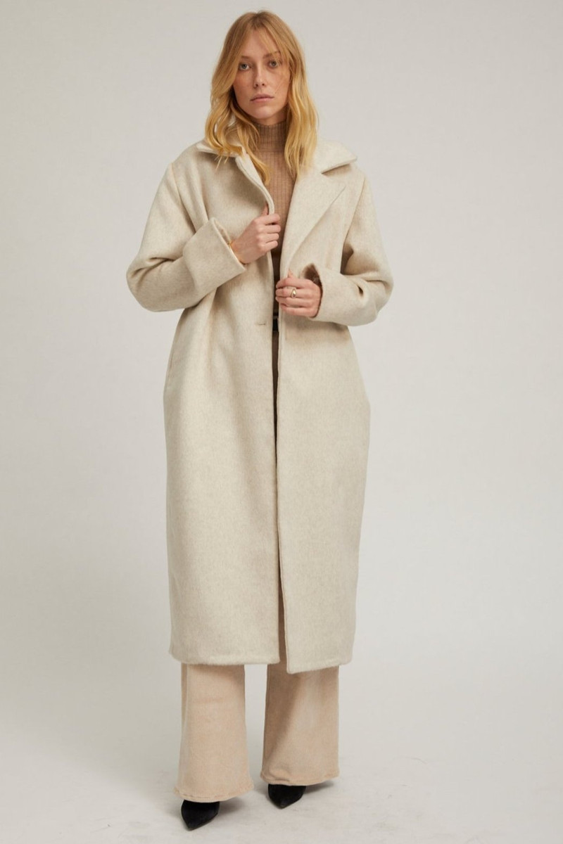 OFF WHITE WOOL CASHMERE CLASSIC COAT 1