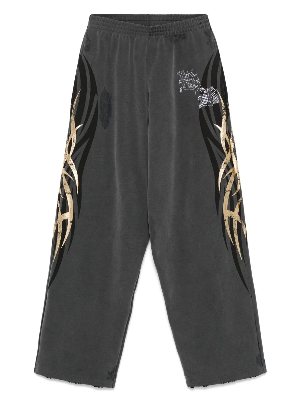 tacky gold-print track pants - 1