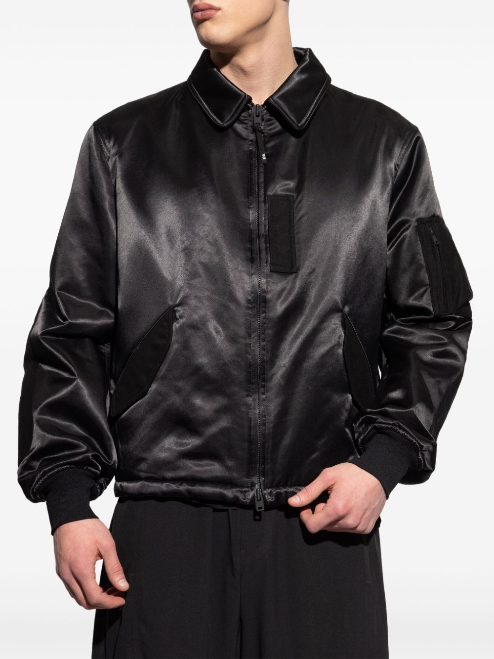 panel-detail bomber jacket - 3