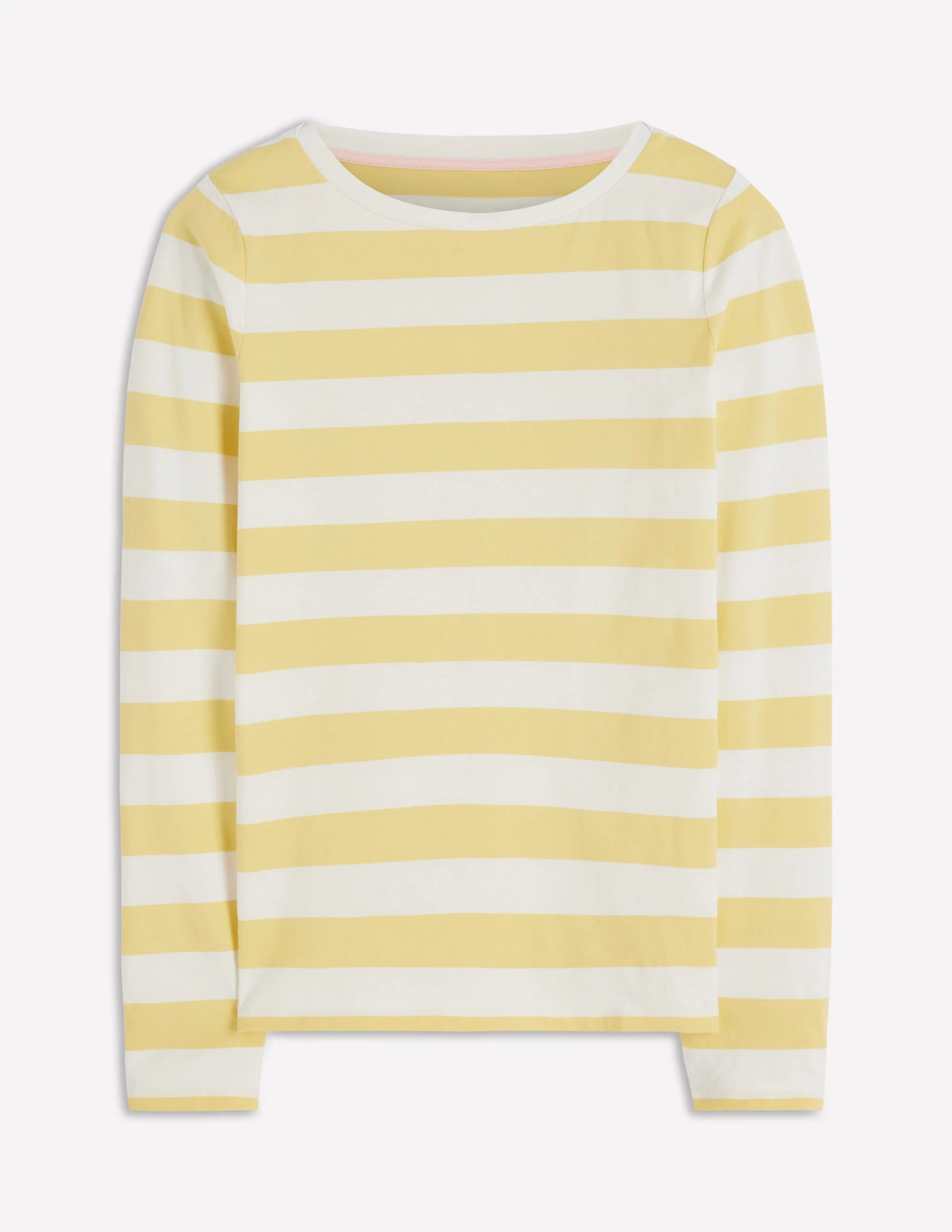 Olivia Long Sleeve Breton-Dusky Citron and Ivory Stripe - 1