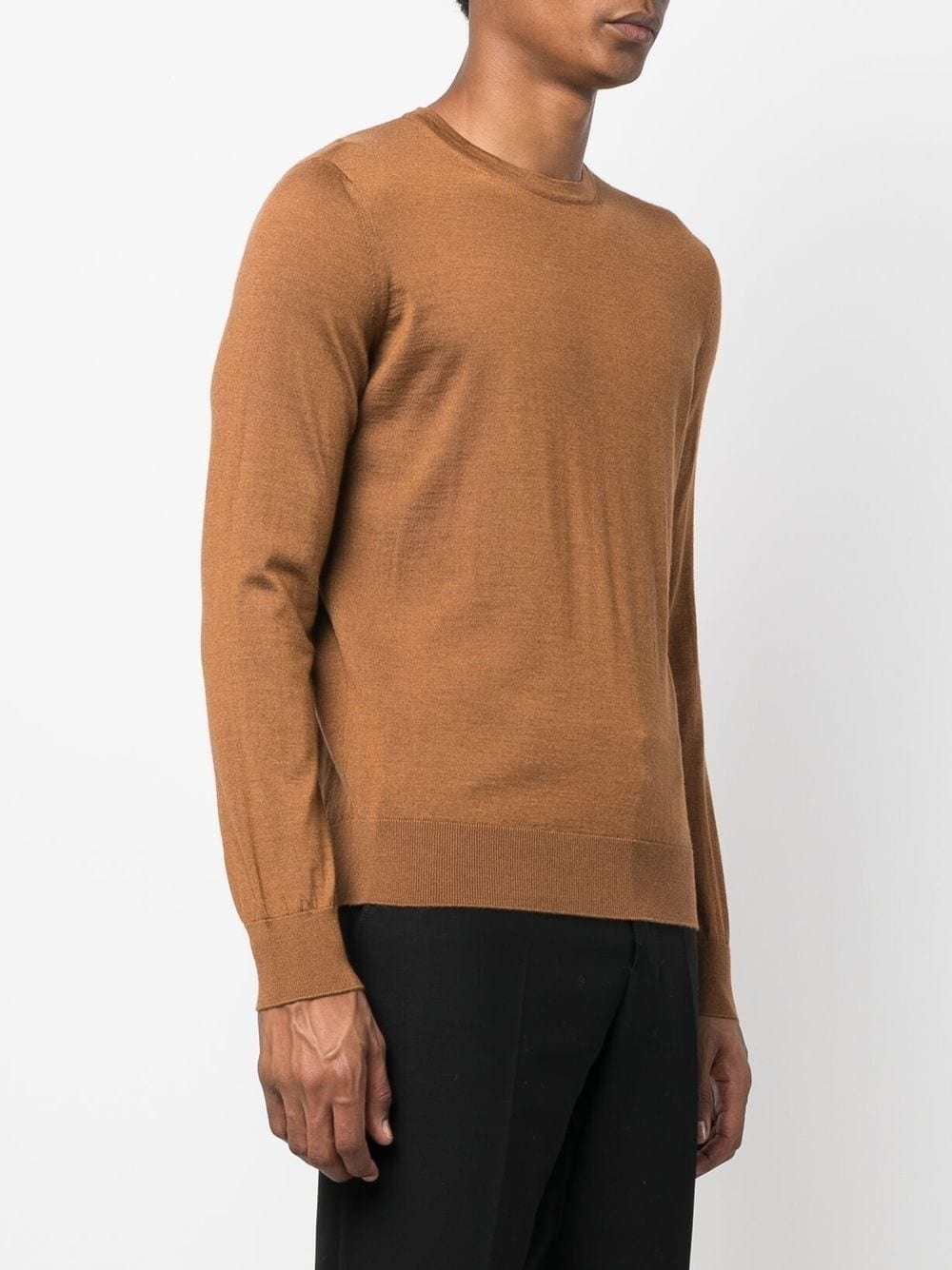 crew neck cashmere-silk jumper - 3