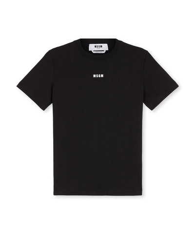 MSGM Cotton T-shirt with micro logo outlook