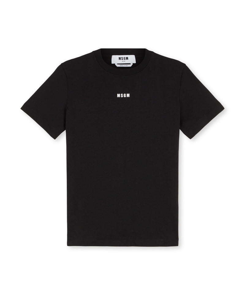 MSGM Cotton T-shirt with micro logo outlook