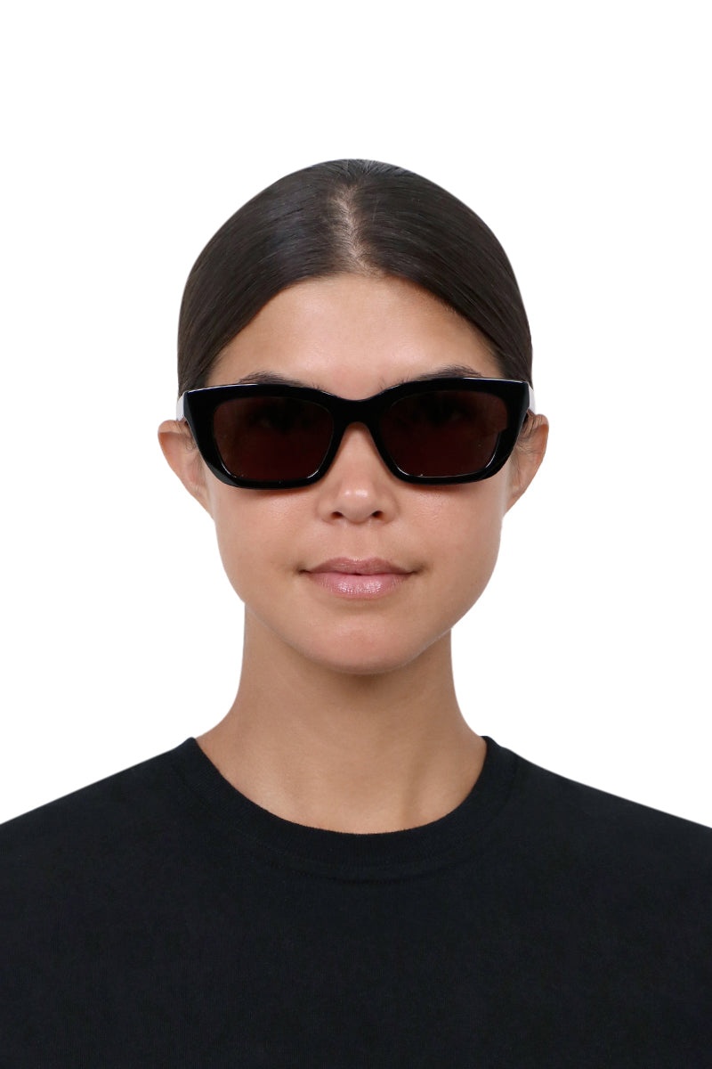 RECTANGLE SUNGLASSES | BLACK/BLACK - 3