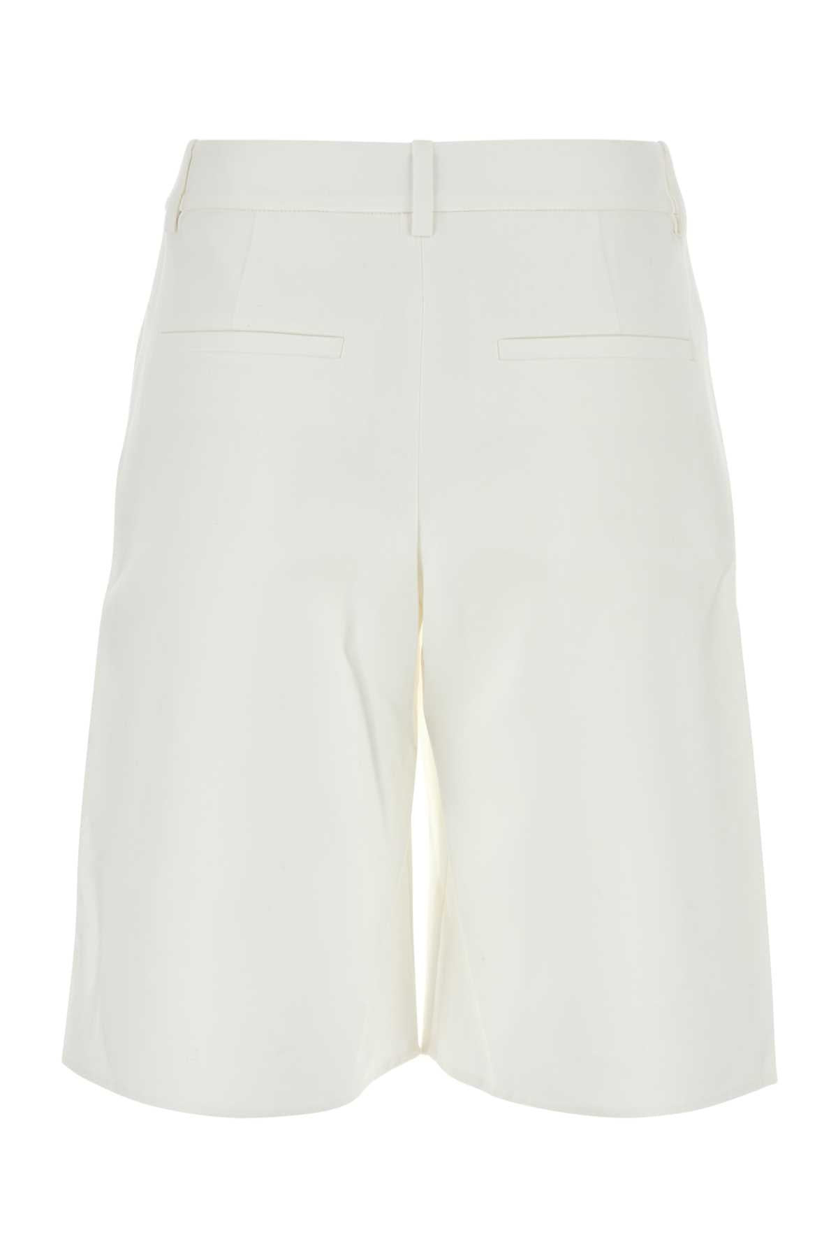 Valentino Garavani Women White Cotton Blend Shorts - 2