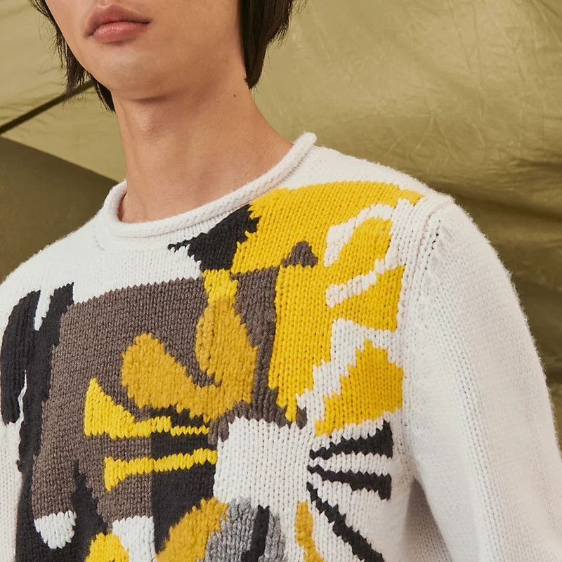 "Maxi Puzzle Floral" crewneck sweater 3