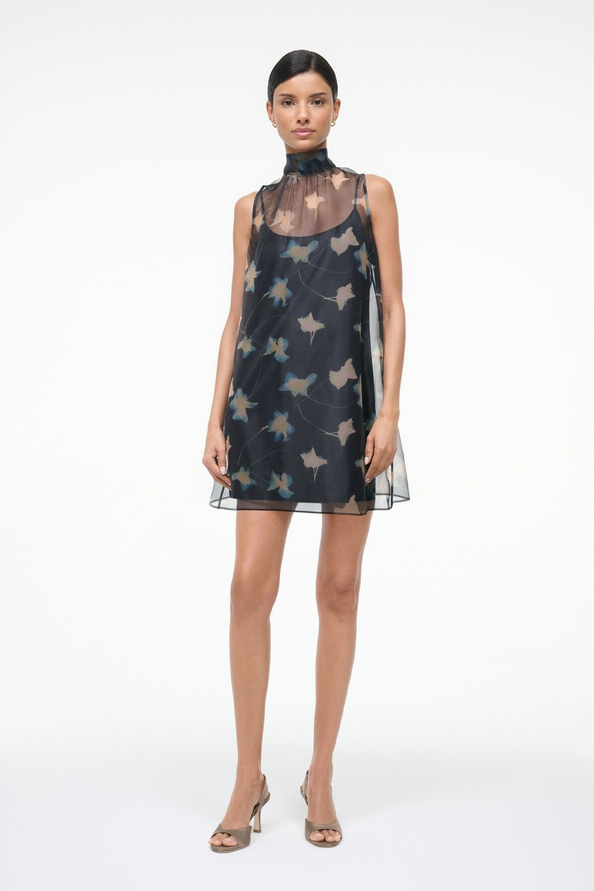 STAUD ALBEE MINI DRESS BOTANICAL SHADOWS - 2