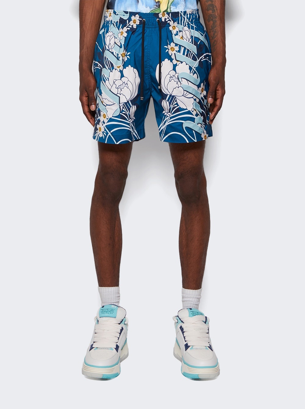 Floral Swim Shorts Blue - 3